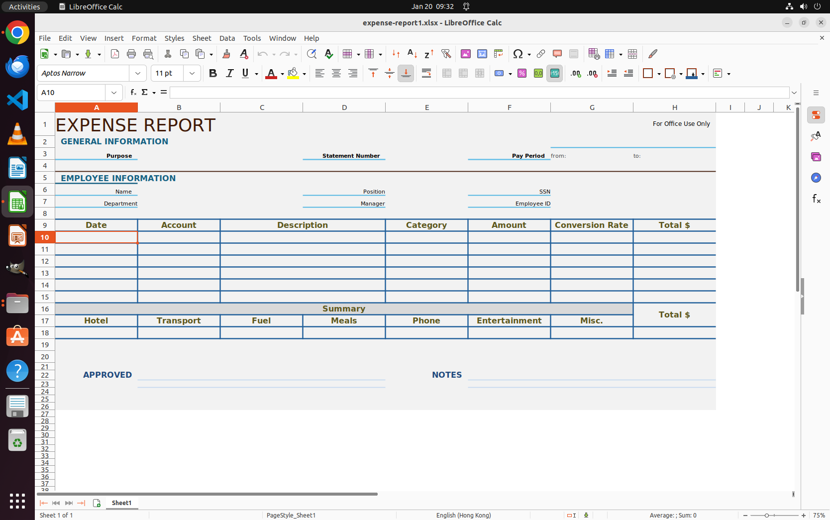 Spreadsheet Environment